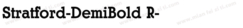 Stratford-DemiBold R字体转换
